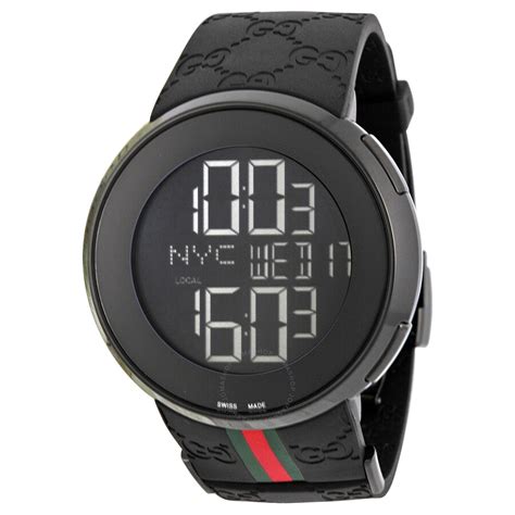 black gucci digital watch replica|pre owned gucci watches.